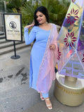 Salwar suit in powder blue