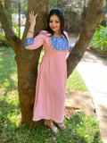 Soft silk dress in pink