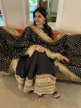 Aditi Rao inspired black Anarkali dress