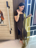 Antique brown salwar suit combo