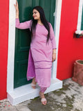 Rose pink kurti with pants