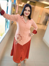 Rust n peach color co-ord set