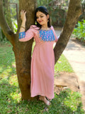 Soft silk dress in pink