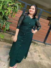 Emerald Breeze Georgette 3-Piece Coord Set