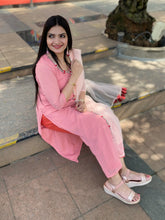 Dual color salwar como in pink n peach