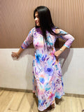 Floral print multicolor frock