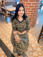 Black n blue kalamkari kurti