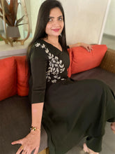 Bottle green co-ord set with handwork