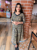 Black n blue kalamkari kurti