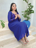Royal blue A line dress