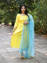 Yellow and blue suit combo