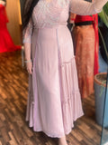 Champagne Pink Partywear Tier Dress