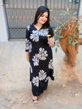 Soft Cotton Digital Floral Print A-Line Kurthi