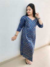 Soft Modal Silk Ajrakh A-Line Kurtis