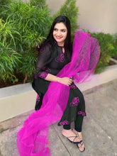 Floral Elegance Organza Embroidered Suit Set