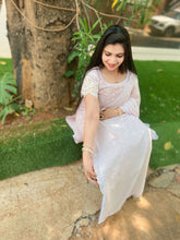 Karachi lace borders soft cotton, suit combo in lilac