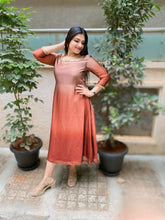 Mocha Sunset Georgette Dress
