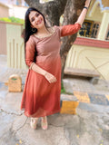 Mocha Sunset Georgette Dress