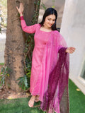 Dusty Pink Chinon Elegance Suit Set