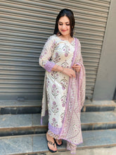Lilac Bloom Cotton Kurti