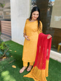 Haldi Glow Chinon Suit Combo