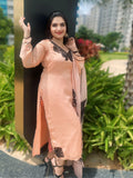 Salwar suit in powder peach