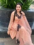 Salwar suit in powder peach
