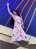 Floral print multicolor frock