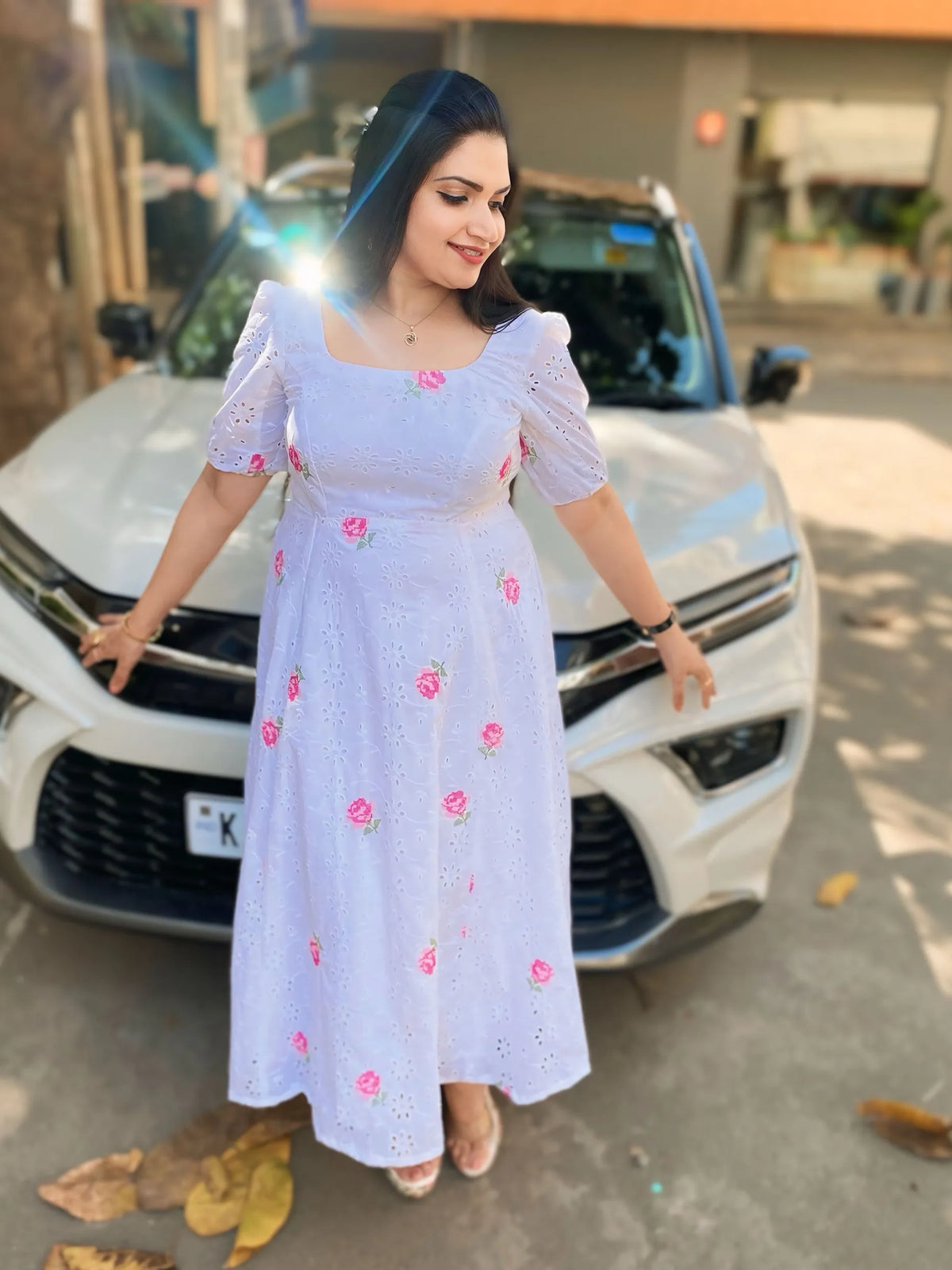 Blue Mist Floral Dress