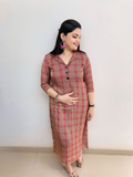 Soft Modal Silk Ajrakh A-Line Kurtis