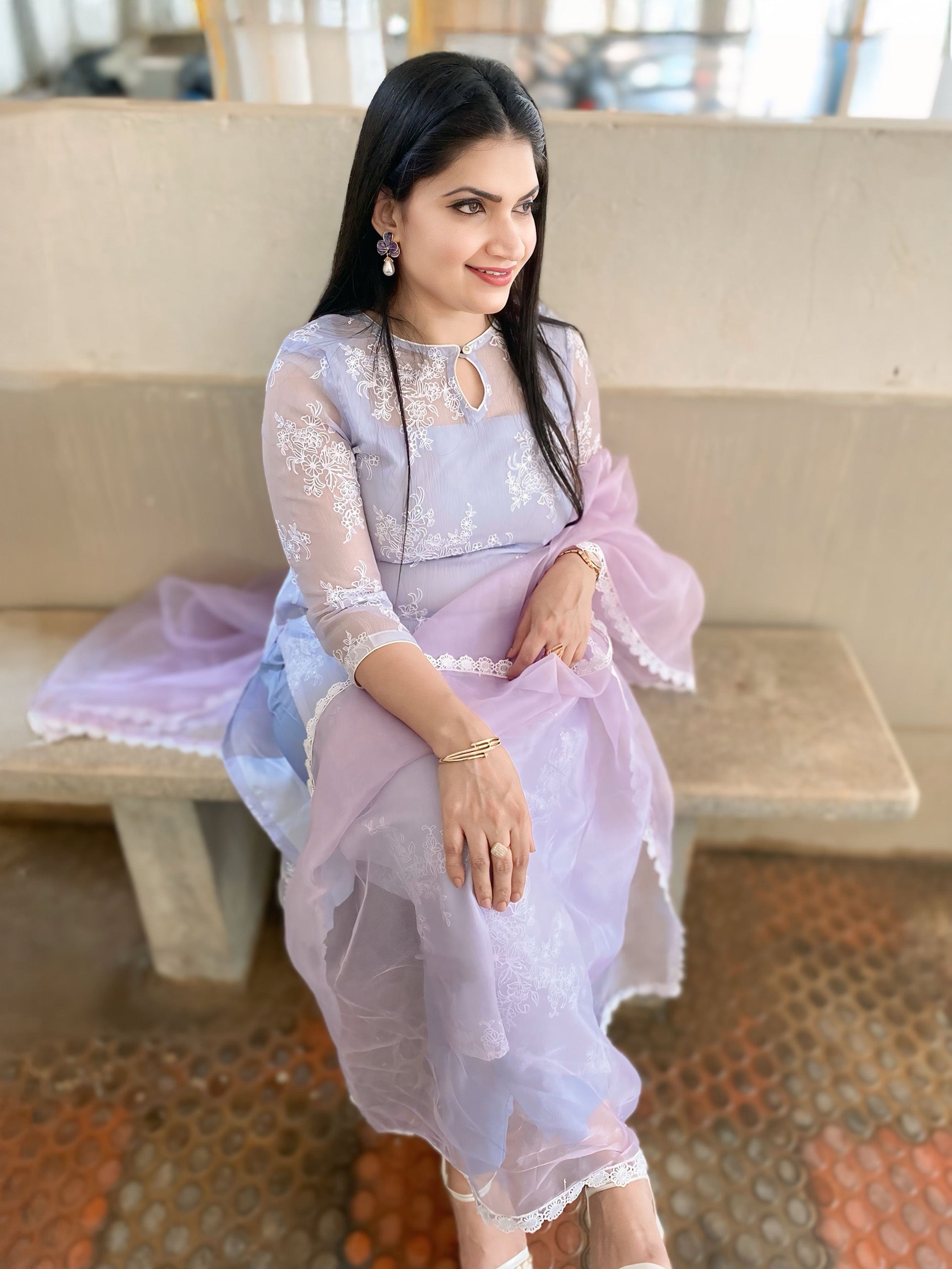 Light lavender suit combo