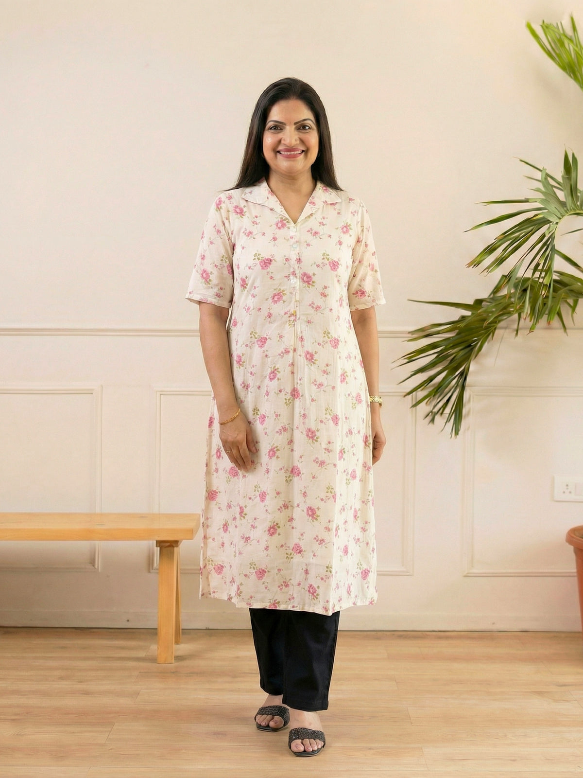 Blush Bloom Midi Tunic