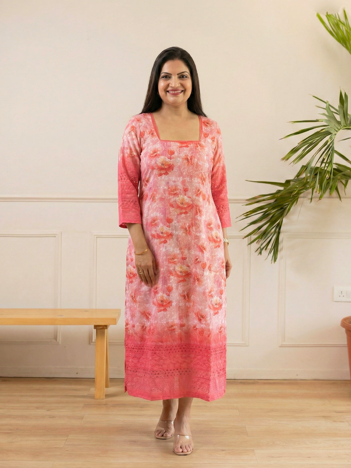 Blush Garden Straight Kurta