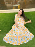 Yellow Daisy Georgette Dress