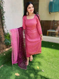 Dusty Pink Chinon Elegance Suit Set