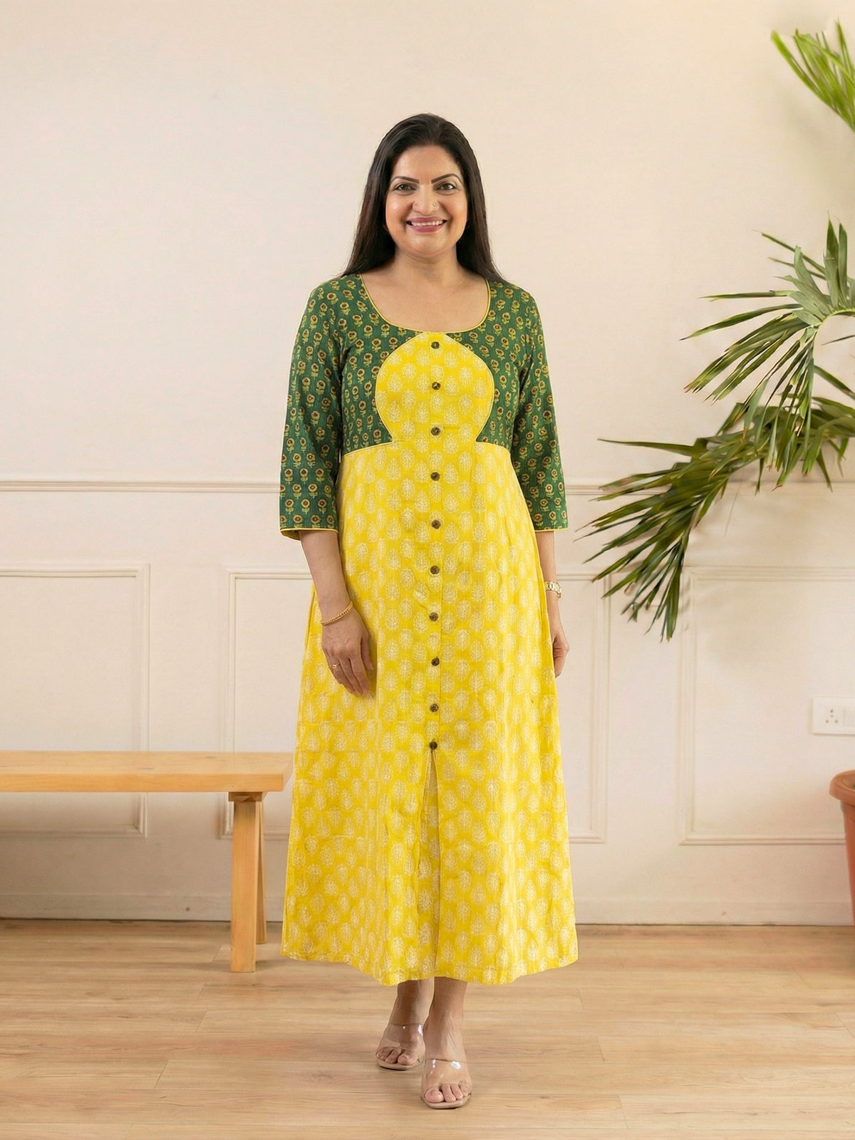 Sunshine Blossom Buttoned Kurta